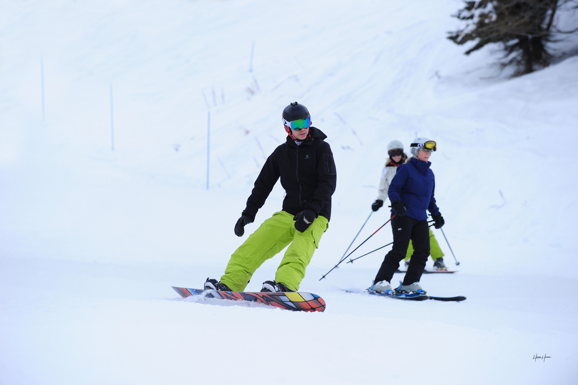 Les Skis Et Les Surfs Des Neiges Se Tiennent Sur Les Supports