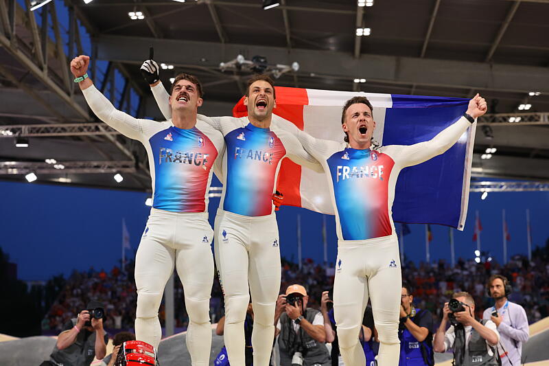 Joris Daudet, Sylvain André, Romain Mahieu (BMX race), médaille d'or, d’argent et de bronze