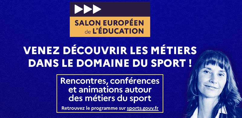 Du vendredi 15 novembre au dimanche 17 novembre, le MSJVA sera présent au stand J17, dans le pavillon 7.2, afin de vous présenter les métiers dans le domaine du sport !