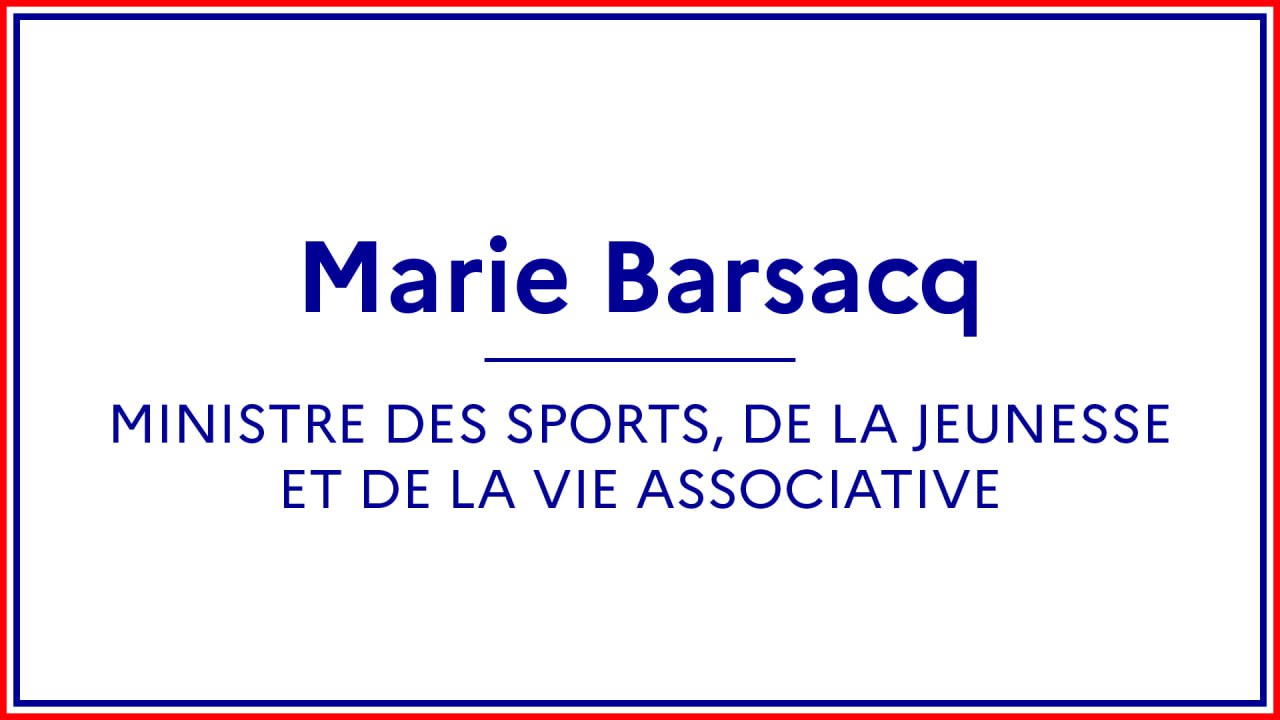 Marie Basacq, ministre des sports, de la jeunesse et de la vie associative 