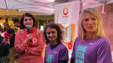 Marie Barsacq, ministre des Sports, de la Jeunesse et de la Vie associative a participé à une session de course à pied organisée par l’association Sine Qua Non